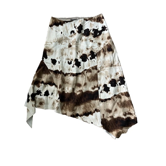 Lafayette 148 New York Dresses & Skirts - Lafayette 148 New York Womens Size 4 Asymmetric Skirt Silk Side Zip Brown Beige